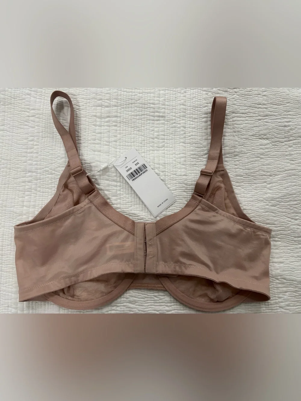 Hsia Lace Underwire Bra in Blush Taupe Size 38DD